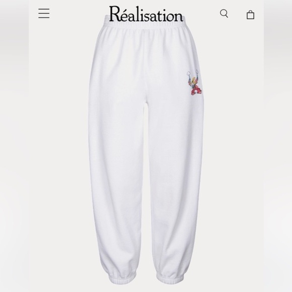 Réalisation Par Yee Haw White Sweatpants - XS